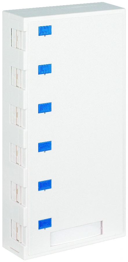 Doză PT pt. 6 module TOOLLESS LINE, 173x30x85mm, RAL9010