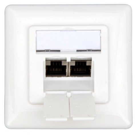 Priză de date C6, ecranat, 2xRJ45