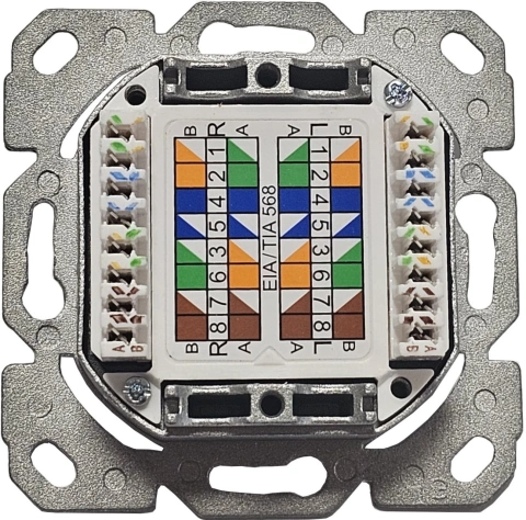 Priză de date C6 10 GB clasa Ea, ecranat, 2xRJ45_2