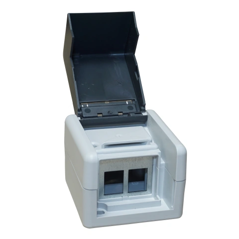 Doză de perete IP44/IP20 goală pt. 2 module, negru/gri_6