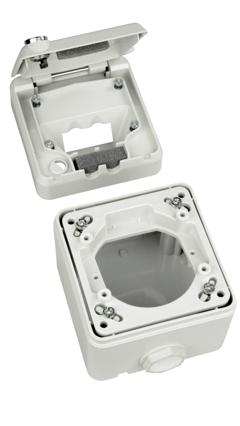 Doză IP44 LINE, PT, cu încuietoare, RAL7035