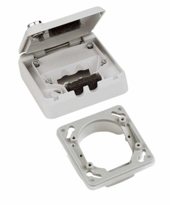 Doză IP44 LINE, ST, cu încuietoare, RAL7035