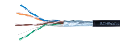 Cablu F/UTP Cat.5e, 4x2xAWG24, PE de exterior, negru, cutie