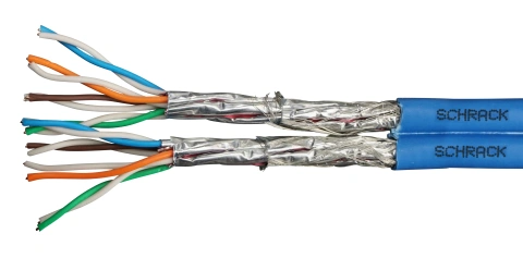 Cablu S/FTP Cat.7,2x(4x2xAWG23/1),1.0Ghz,LS0H,Dca,40%,albast
