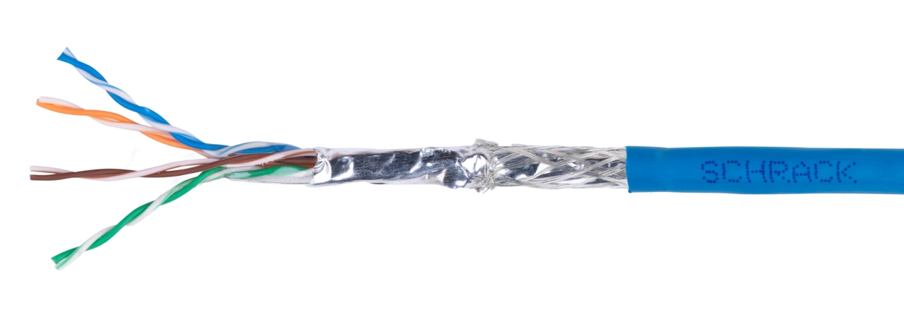 Cablu SF/UTP Cat.5e, 4x2xAWG24/1, PVC, Eca, albastru