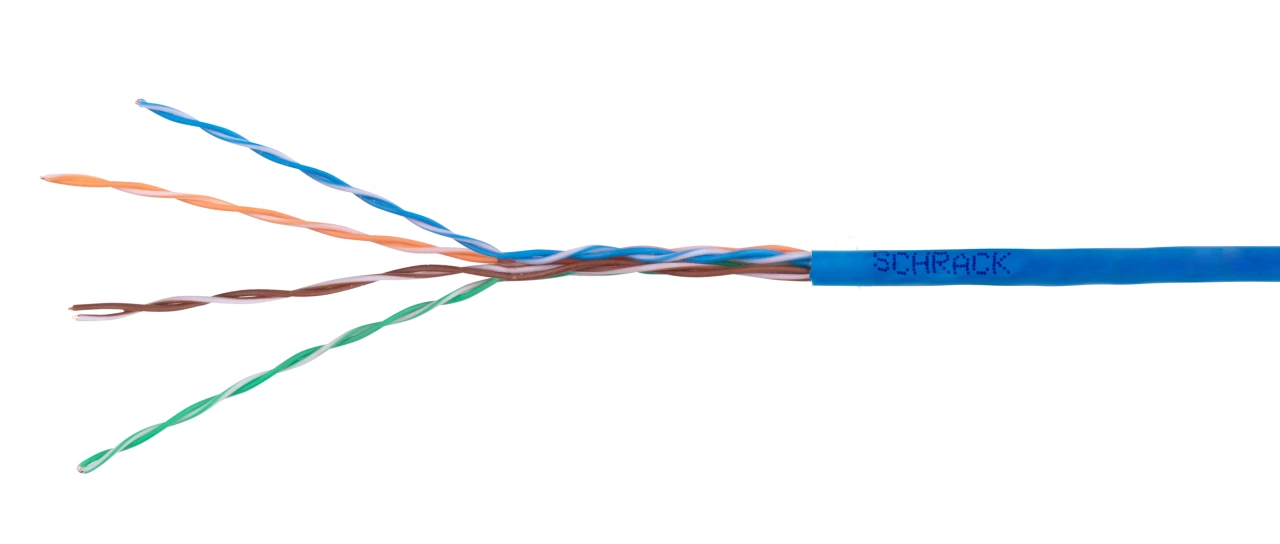 Cablu U/UTP Cat.5e, 4x2xAWG24/1, PVC, Eca, albastru, cutie