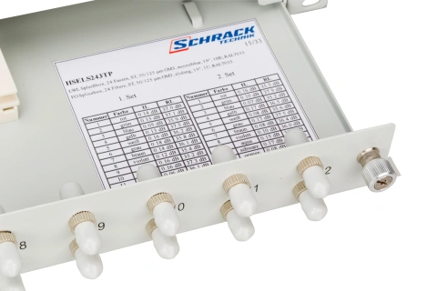 Splicebox, 4 fibre,ST,50/125µm OM2, culisant,19",1UV , ECO_1