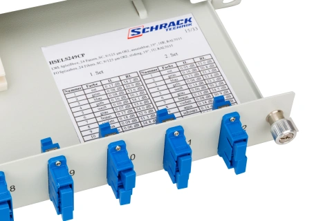 Splicebox, 4 fibre,SC,9/125µm OS2, culisant,19",1UV , ECO_1
