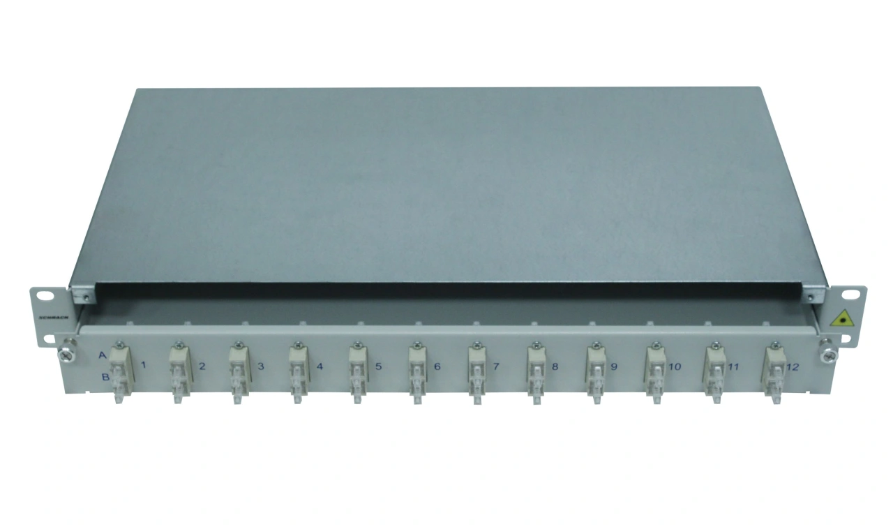 Patchpanel FO 19", 1UV, culisant, pentru 4 fibre, SC, MM