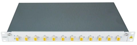 Patchpanel FO 19", 1UV, culisant, pentru 4 fibre, LC, MM