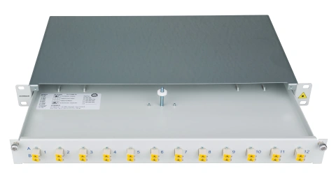 Patchpanel FO 19", 1UV, culisant, pentru 4 fibre, LC, MM_2
