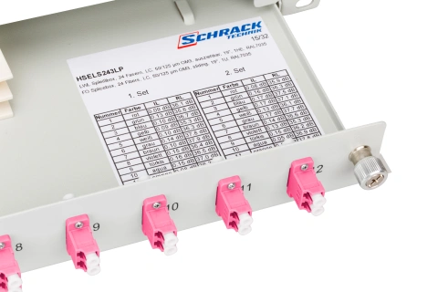 Splicebox, 8 fibre,LC,50/125µm OM4, culisant,19",1UV , ECO_1