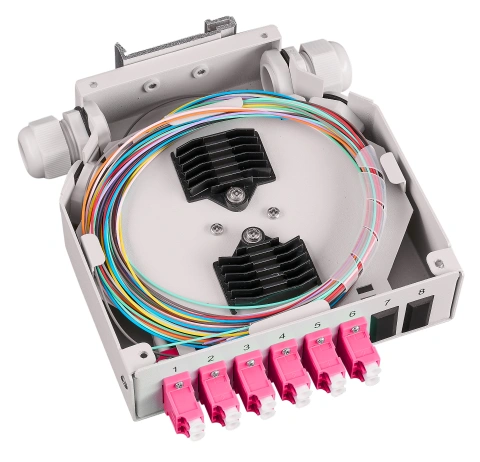 Splicebox FO pt. sina DIN,  8 Fibre, LC, 50/125µm OM4_2