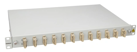 Splicebox, 8 fibre,SC,50/125µm OM2, culisant,19",1UV , ECO