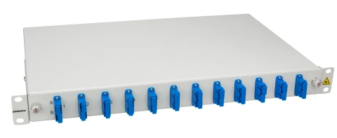 Splicebox, 8 fibre,SC,9/125µm OS2, culisant,19",1UV , ECO