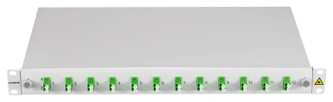 Splicebox, 8 Fibre, LC/APC, 9/125µm OS2, 19", 1U,Class C_1