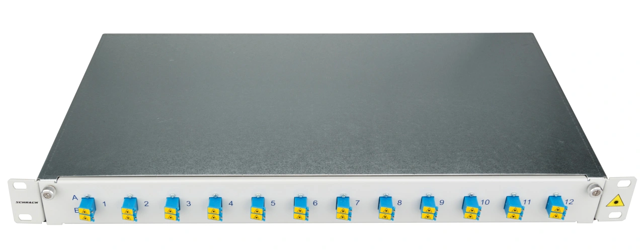 Patchpanel FO 19", 1UV, culisant, pentru 8 fibre, LC, SM
