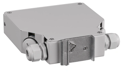 Splicebox FO pt șină DIN, gol, 6 SC-Duplex, RAL7035_2