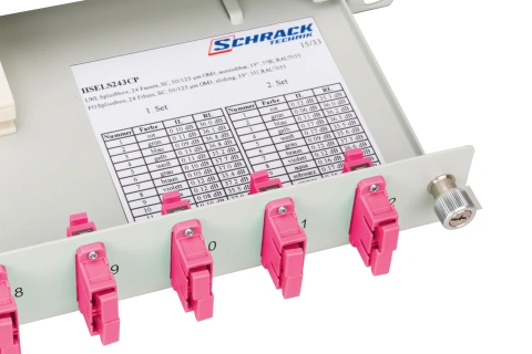 Splicebox, 12 fibre,SC,50/125µm OM4, culisant,19",1UV , ECO_1