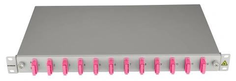 Splicebox, 12 fibre,SC,50/125µm OM4, culisant,19",1UV , ECO_2