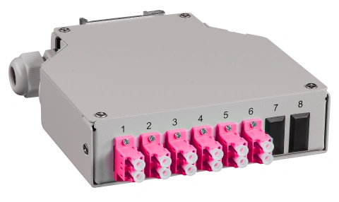 Splicebox FO pt. sina DIN,  12 Fibre, LC, 50/125µm OM4