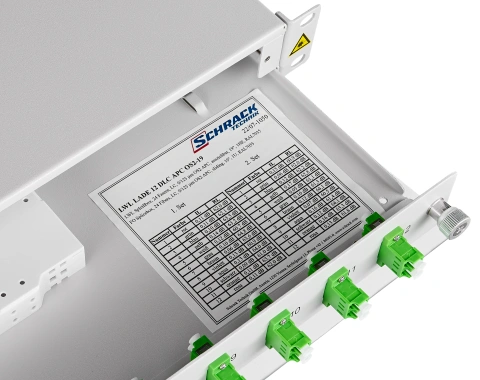 Splicebox, 12 Fibre, LC/APC, 9/125µm OS2, 19",1U,Class C_2