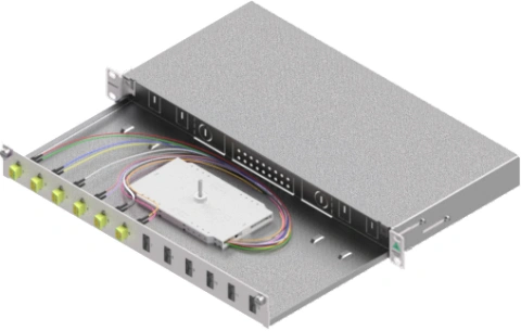 Splicebox, 12 Fibre, LC, 50/125µm OM5, 19", 1U, Class B