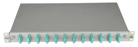 Splicebox, 16 fibre,SC,50/125µm OM3, culisant,19",1UV , ECO_2
