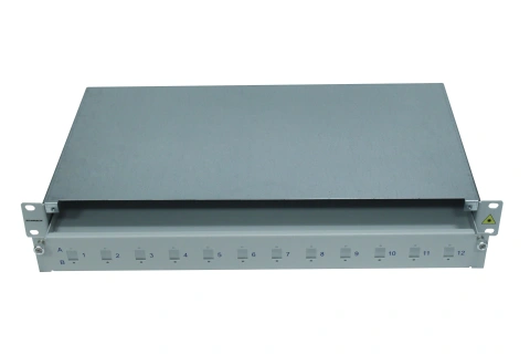 Splicebox gol pentru 12 cuple LC-duplex, 1UV, RAL7035