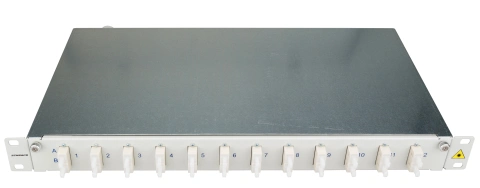 Patchpanel FO 19", 1UV, culisant, pentru 24 fibre, SC, MM