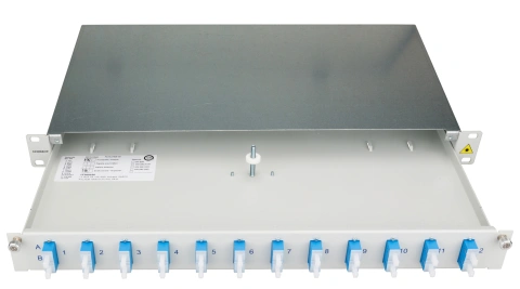 Patchpanel FO 19", 1UV, culisant, pentru 24 fibre, SC, SM_2