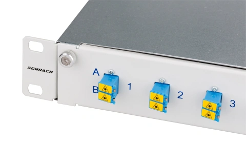 Patchpanel FO 19", 1UV, culisant, pentru 24 fibre, LC, SM_1
