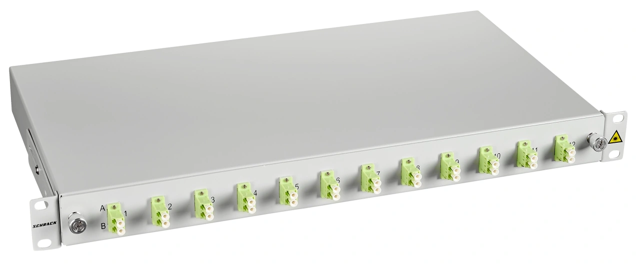 Splicebox, 24 fibre,LC,50/125?m OM5, culisant,19",1UV , ECO