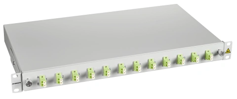 Splicebox, 24 fibre,LC,50/125?m OM5, culisant,19",1UV , ECO