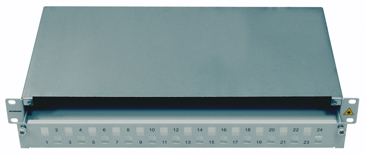 Splicebox gol pentru 24 cuple LC-duplex, 1UV, RAL7035
