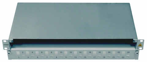Splicebox gol pentru 24 cuple LC-duplex, 1UV, RAL7035