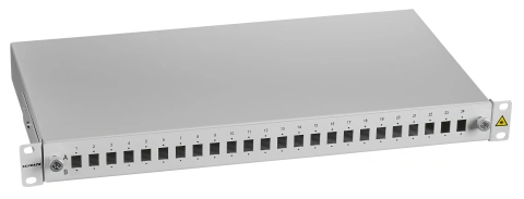 Splicebox FO gol pt. 24 cuplori LC-Duplex, 1U, RAL7035
