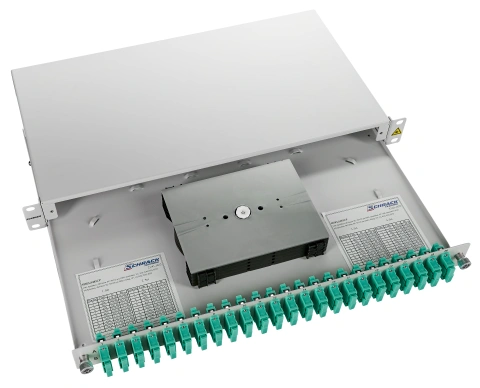 Splicebox FO, 48 Fibre, SC, 50/125µm OM3, 19", 1U, Class C_1