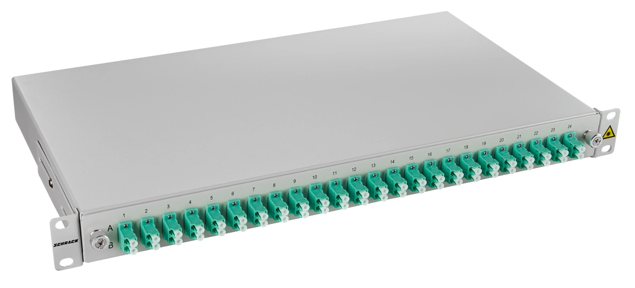 Splicebox FO, 48 Fibre, LC, 50/125µm OM3, 19", 1U, Class C