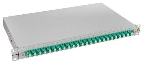 Splicebox FO, 48 Fibre, LC, 50/125µm OM3, 19", 1U, Class C
