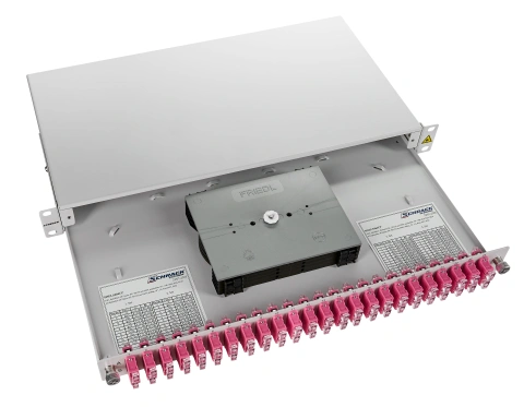 Splicebox FO, 48 Fibre, SC, 50/125µm OM4, 19", 1U, Class C_1