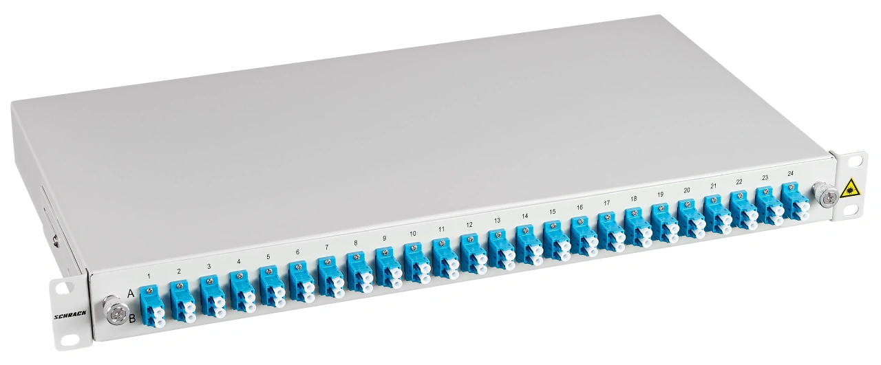Splicebox FO, 48 Fibre, LC, 9/125µm OS2, 19", 1U, Class C