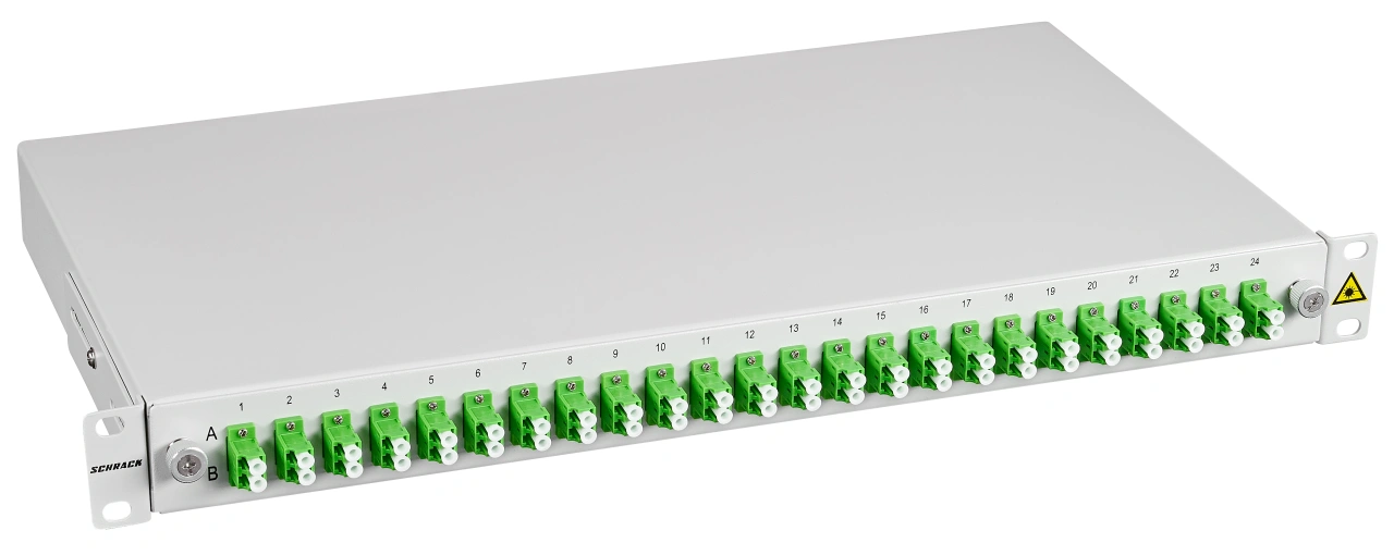 Splicebox, 48 Fibre, LC/APC, 9/125µm OS2, 19",1U,Class C