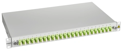 Splicebox, 48 fibre,LC,50/125?m OM5, culisant,19",1UV , ECO