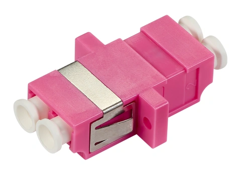 Cuplor FO LC-Duplex, Plastic, OM4, ceramic, flanșă_1
