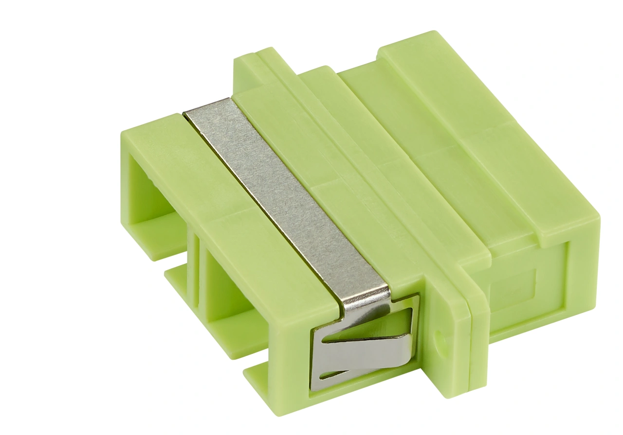 Cuplor FO SC-Duplex, Plastic, OM5, ceramic, flanșă