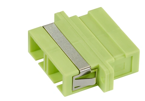 Cuplor FO SC-Duplex, Plastic, OM5, ceramic, flanșă
