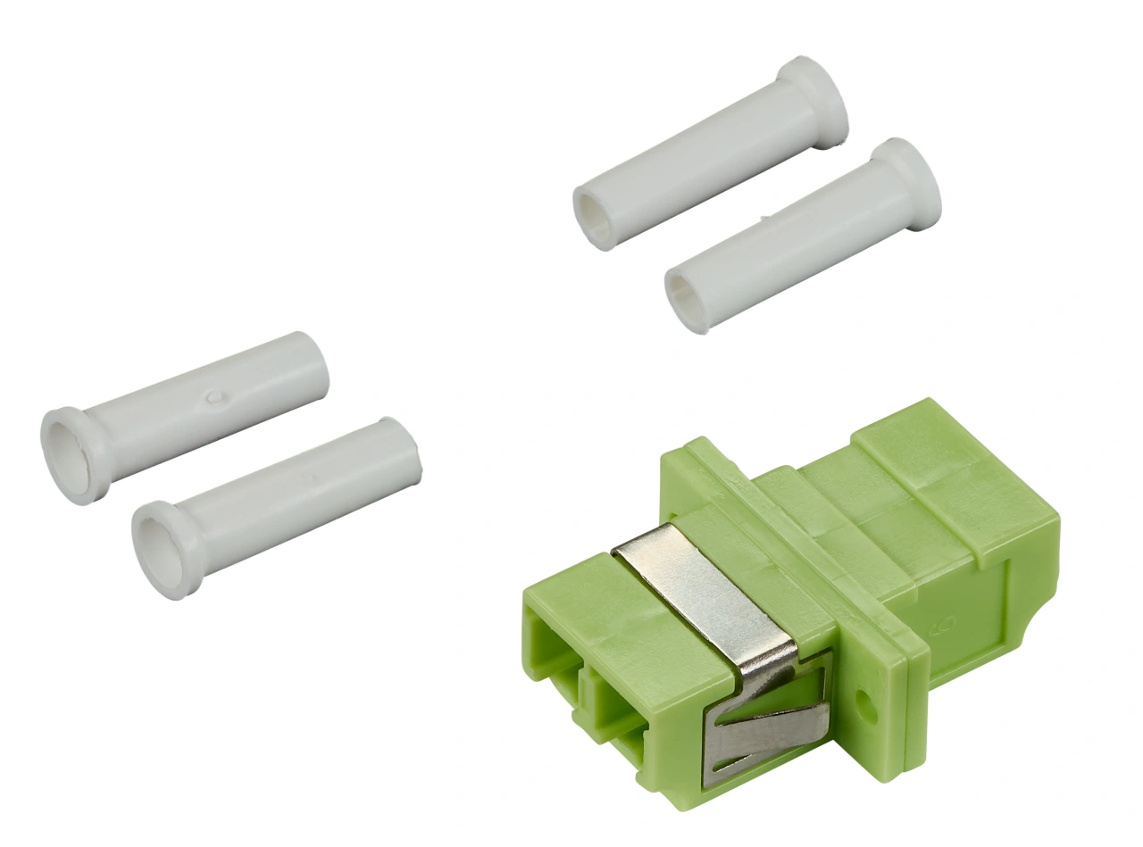 Cuplor FO LC-Duplex, Plastic, OM5, ceramic, flanșă