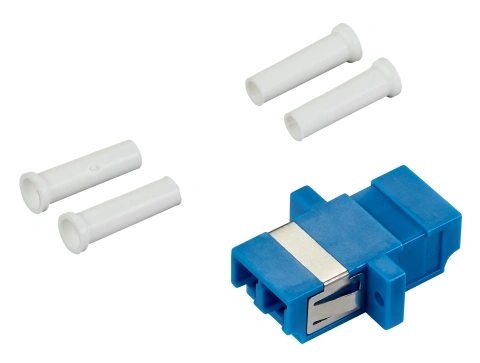 Cuplor FO LC-Duplex, Plastic, OS2, ceramic, flanșă