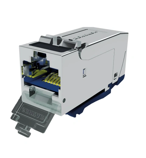 Modul S-JACK RJ45 ecranat, Cat.6a 10GB (SFB), 4PPoE 100W_1